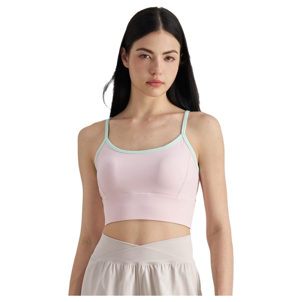 Fitness Yoga Youth - เสื้อกีฬาสีตัดกัน ดีไซน์ระบายอากาศได้ดี บราออกกำลังกายสวมใส่สบาย ซับเหงื่อได้ดี ชุดโยคะสำหรับวัยรุ่น