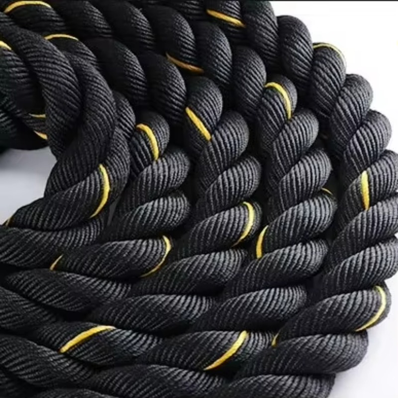 Battle Rope Exercise - เชือกออกกำลังกายแบบแบทเทิลโรป เชือกกระโดดน้ำหนักมาก สำหรับการฝึกซ้อมที่บ้านและในยิม
