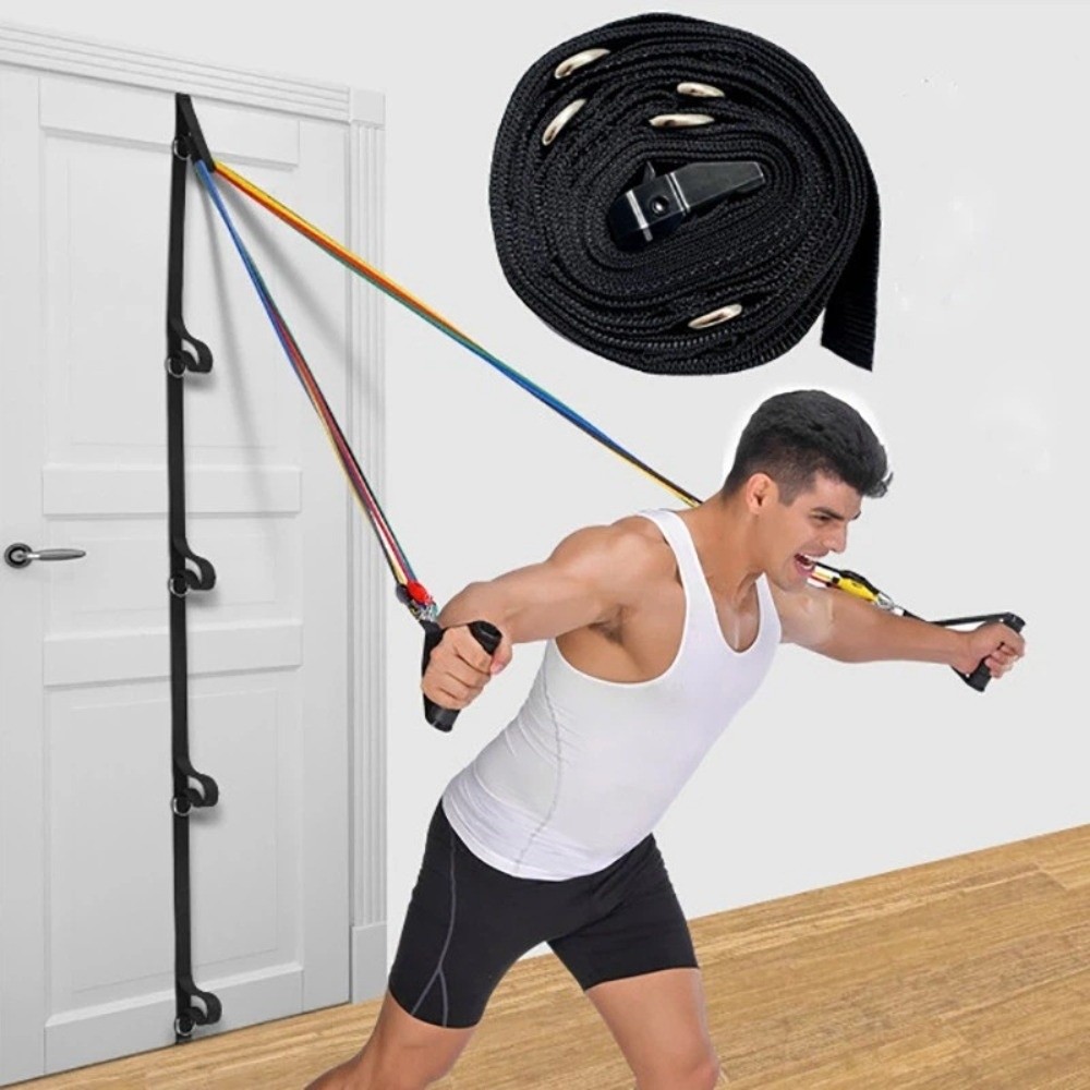 Battle Rope Exercise - สายรัดยึดประตูสำหรับออกกำลังกายที่บ้าน ไม่ต้องเจาะ พร้อมหัวเข็มขัดอุปกรณ์ออกกำลังกาย สายรัดอเนกประสงค์สำหรับออกกำลังกายแบบต้านทาน
