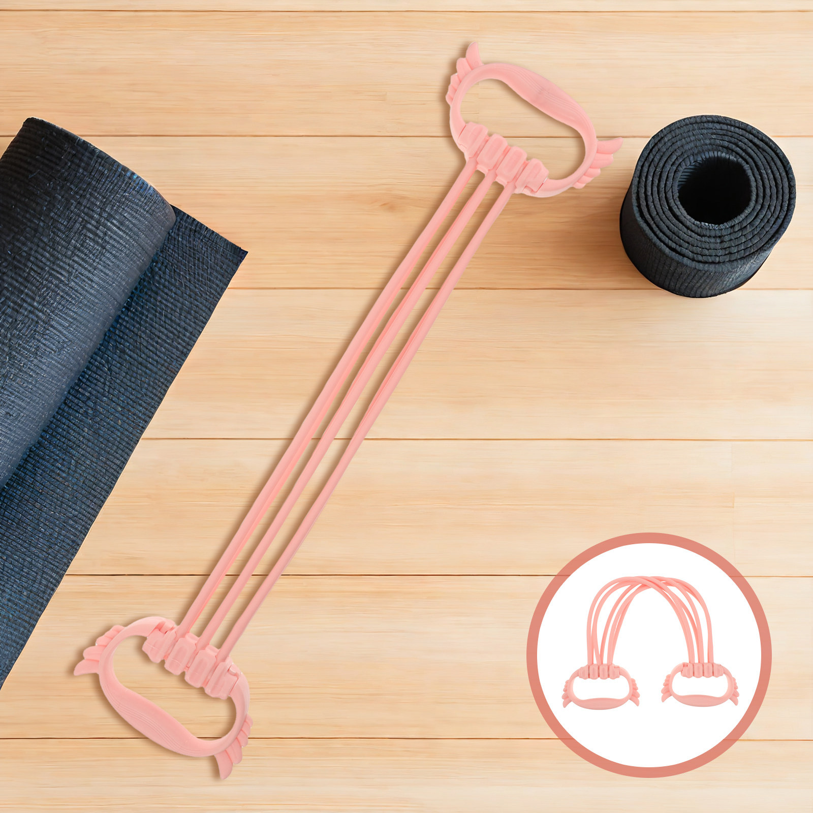 Figure 8 Resistance Band - สายยางยืดออกกำลังกายแบบปรับแรงต้านได้ รูปเลข 8 ขนาด 15-90 ปอนด์