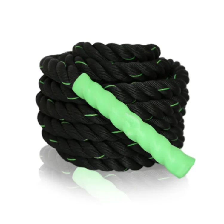 Battle Rope Exercise - เชือกออกกำลังกายแบบหนาพิเศษสำหรับฟิตเนส ความยาว 9 เมตร พร้อมปลอกไนลอนป้องกันการกระแทก สำหรับการฝึกซ้อมแบบเชือกต่อต้าน
