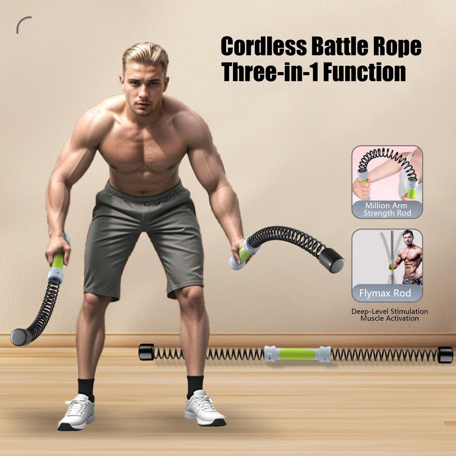 อุปกรณ์ฝึกซ้อมเชือกต่อแบบพกพา  - Battle Rope Exercise บทวิจารณ์และราคา