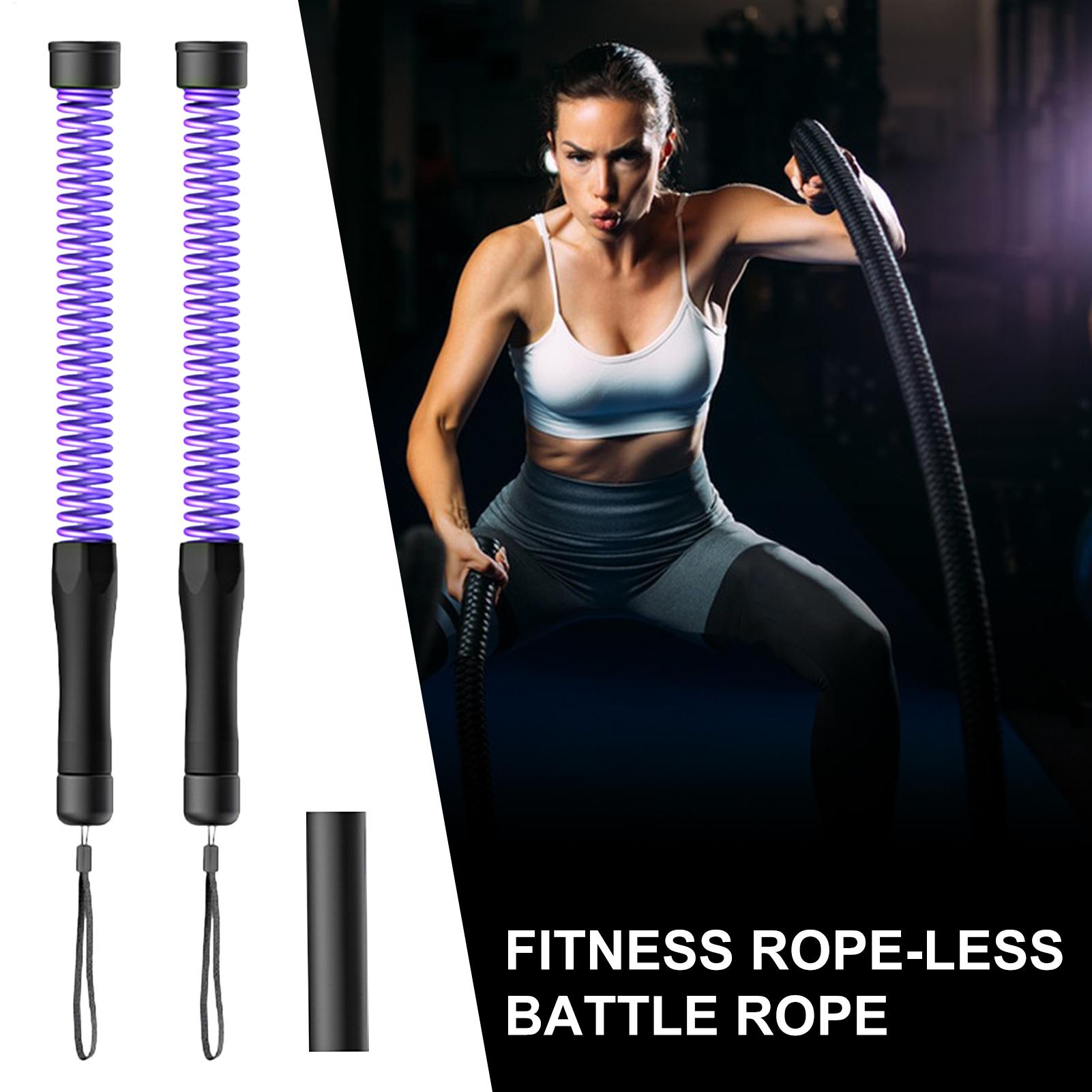 เชือกออกกำลังกายแบบไร้สาย สีดำ - Battle Rope Exercise บทวิจารณ์และราคา