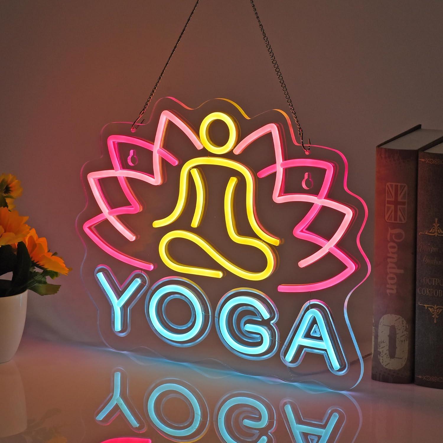 ป้ายไฟนีออนโยคะ ไฟนีออนตกแต่งผ - Yoga Fitness Room บทวิจารณ์และราคา
