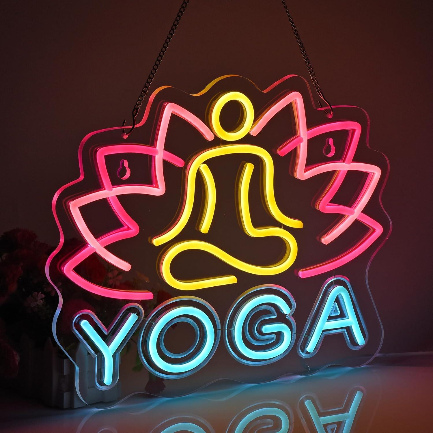 ป้ายไฟนีออนโยคะ ไฟนีออนตกแต่งผ - Yoga Fitness Room บทวิจารณ์และราคา