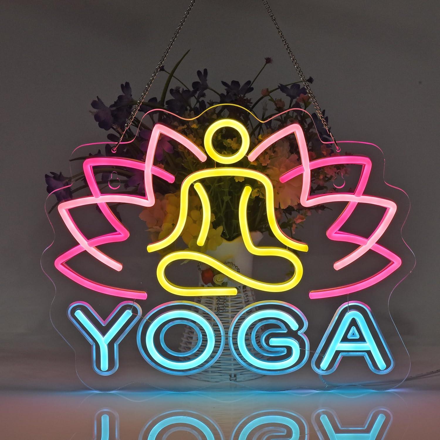 ป้ายไฟนีออนโยคะ ไฟนีออนตกแต่งผ - Yoga Fitness Room บทวิจารณ์และราคา