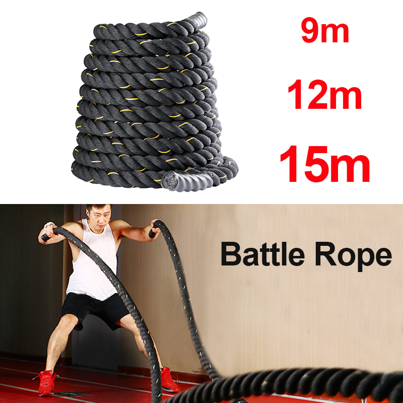 เชือกออกกำลังกาย 9M/12M/15M สำ - Battle Rope Exercise บทวิจารณ์และราคา