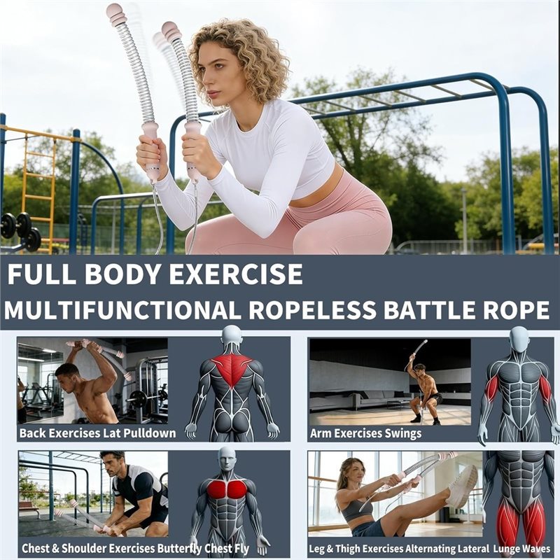 เชือกออกกำลังกายแบบไร้สาย Drop - Battle Rope Exercise บทวิจารณ์และราคา