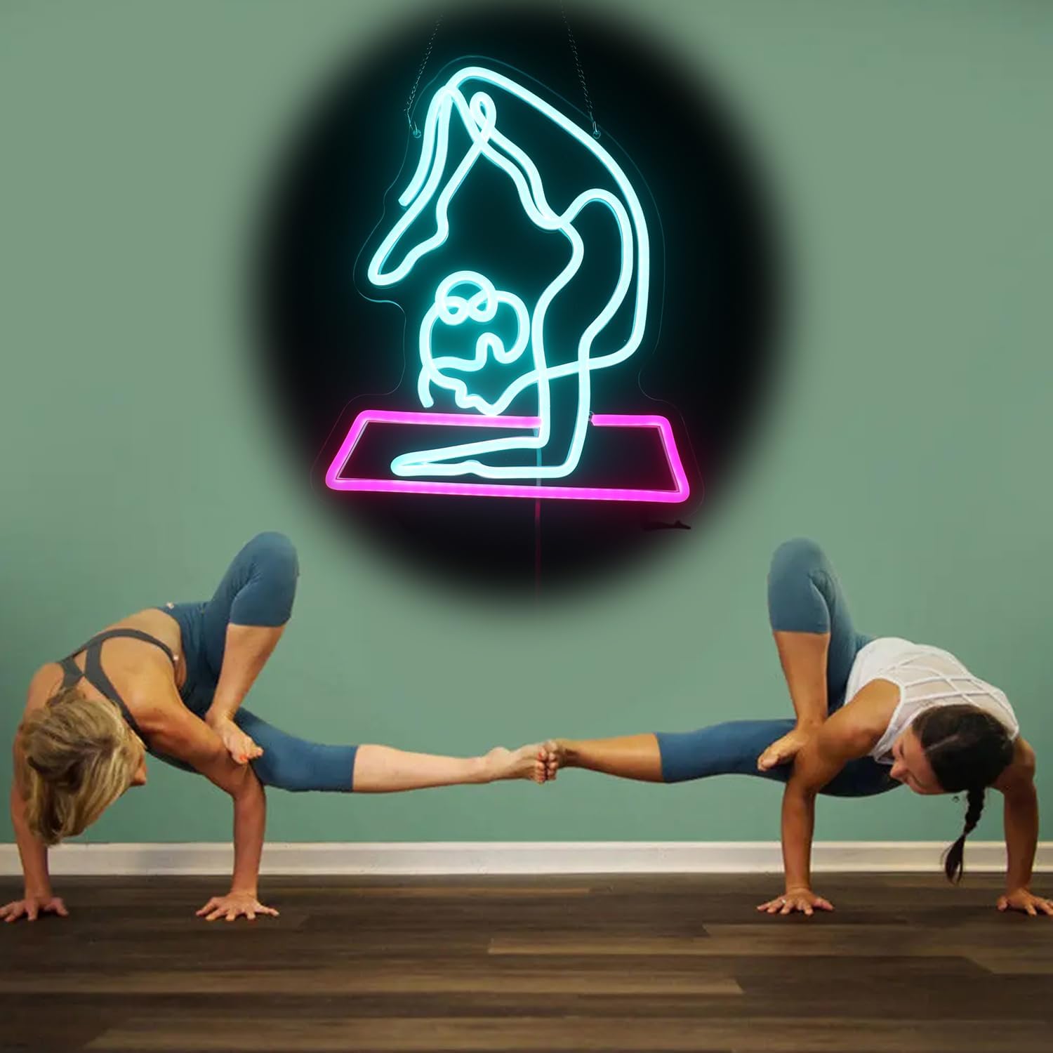 ป้ายไฟโยคะแบบปรับความสว่างได้  - Yoga Fitness Room บทวิจารณ์และราคา