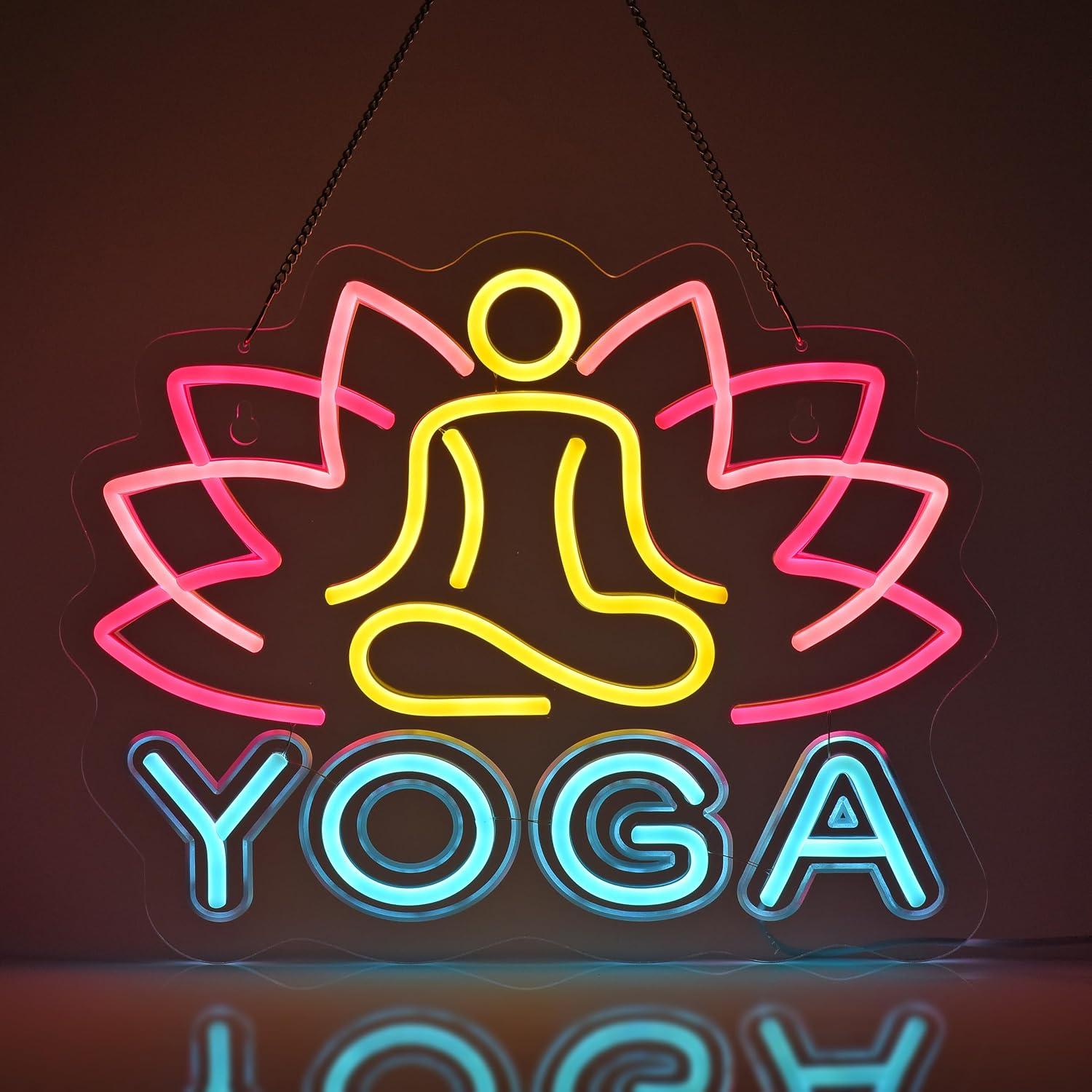ป้ายไฟนีออนโยคะ ไฟ LED ปรับควา - Yoga Fitness Room บทวิจารณ์และราคา